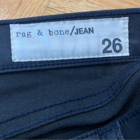 rag & bone Legging Zipper Jeans Navy Seal Size 26 - Picture 8 of 10